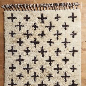 Anthropologie Moroccan Cross Rug